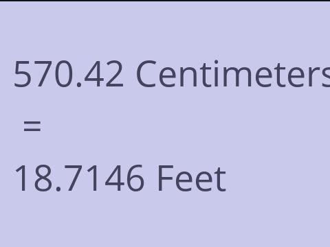 570.42 CM TO FEET