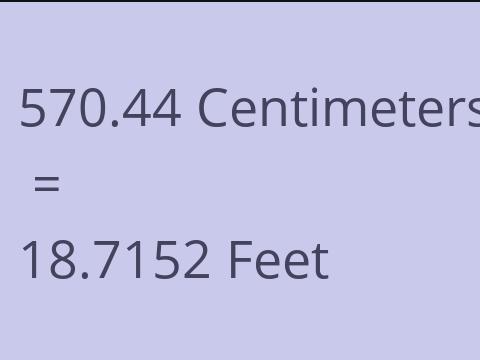 570.44 CM TO FEET