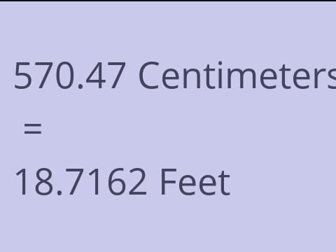 570.47 CM TO FEET