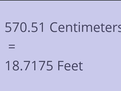 570.51 CM TO FEET