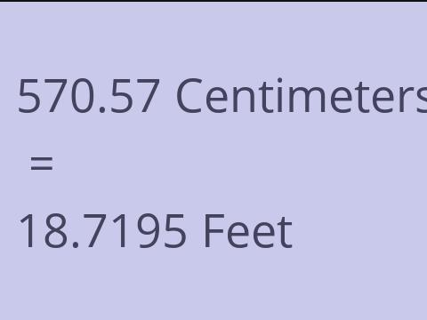 570.57 CM TO FEET