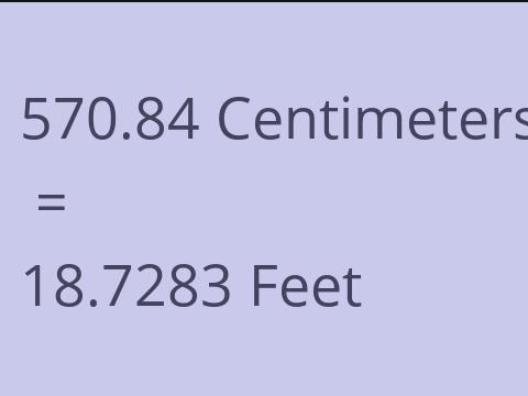 570.84 CM TO FEET