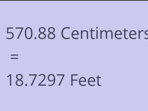 570.88 CM TO FEET