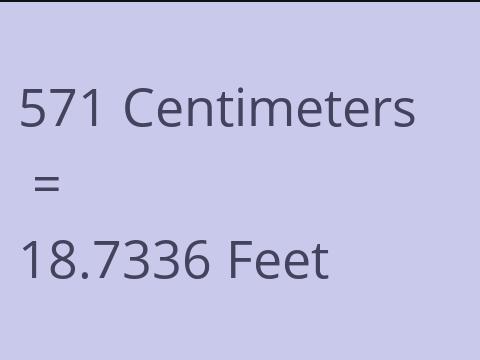 571 CM TO FEET