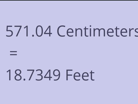 571.04 CM TO FEET