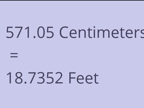 571.05 CM TO FEET