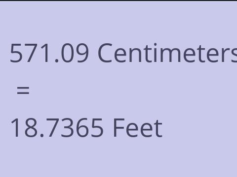 571.09 CM TO FEET