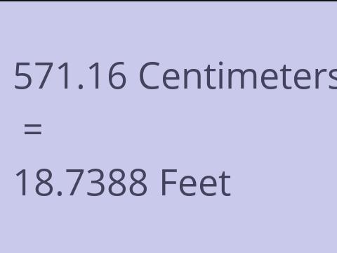 571.16 CM TO FEET