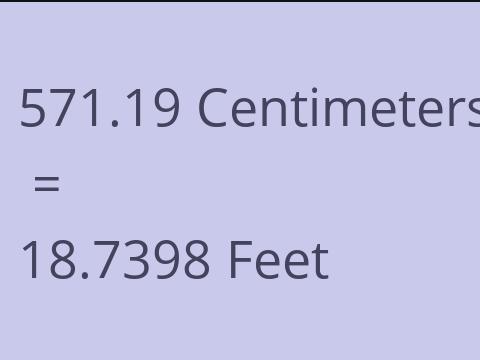 571.19 CM TO FEET