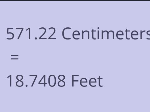 571.22 CM TO FEET