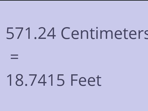 571.24 CM TO FEET