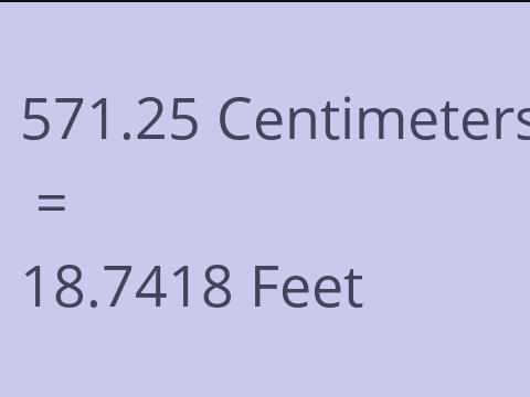 571.25 CM TO FEET