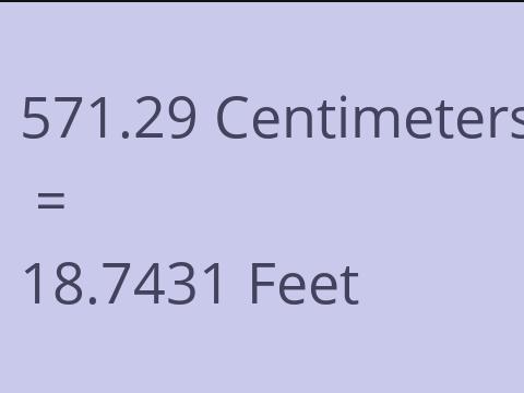 571.29 CM TO FEET