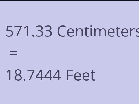 571.33 CM TO FEET