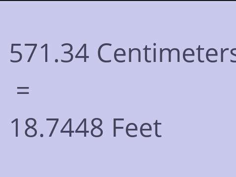 571.34 CM TO FEET