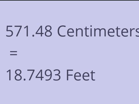 571.48 CM TO FEET