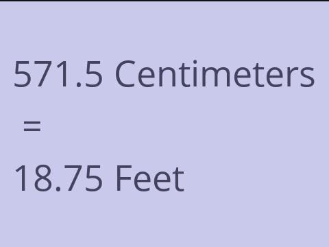 571.5 CM TO FEET