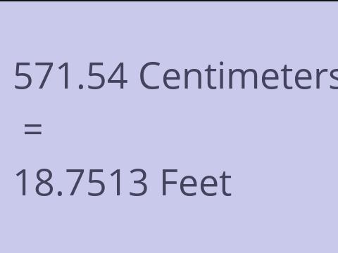 571.54 CM TO FEET