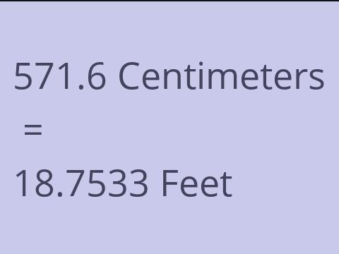 571.6 CM TO FEET