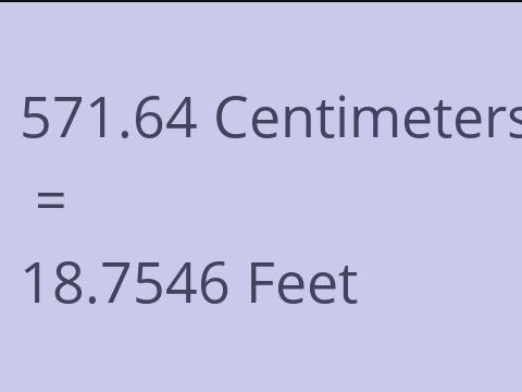 571.64 CM TO FEET