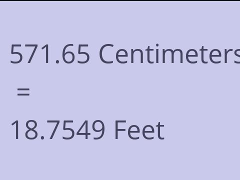 571.65 CM TO FEET