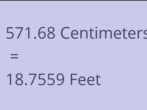 571.68 CM TO FEET