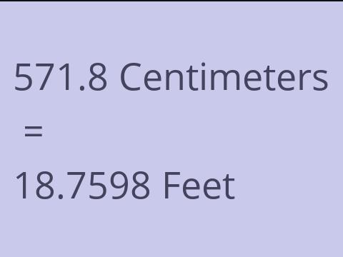 571.8 CM TO FEET