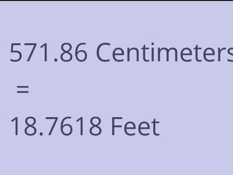 571.86 CM TO FEET