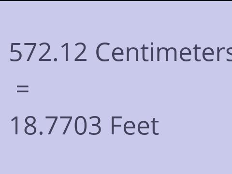 572.12 CM TO FEET