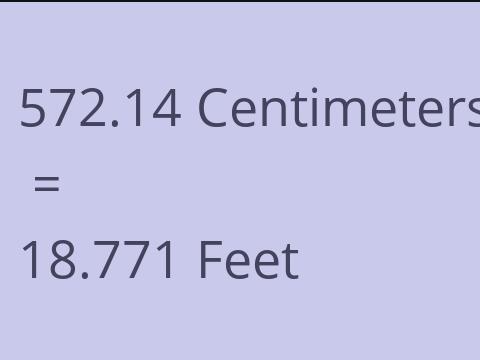 572.14 CM TO FEET