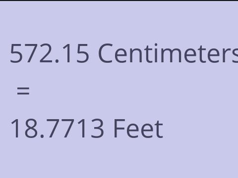 572.15 CM TO FEET