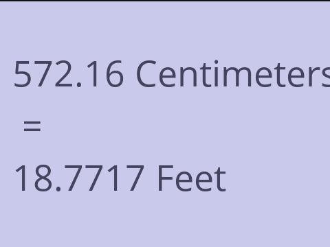 572.16 CM TO FEET