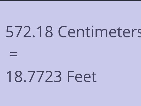 572.18 CM TO FEET