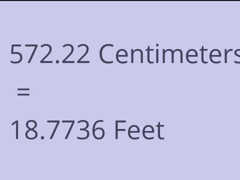 572.22 CM TO FEET