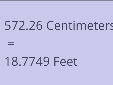 572.26 CM TO FEET