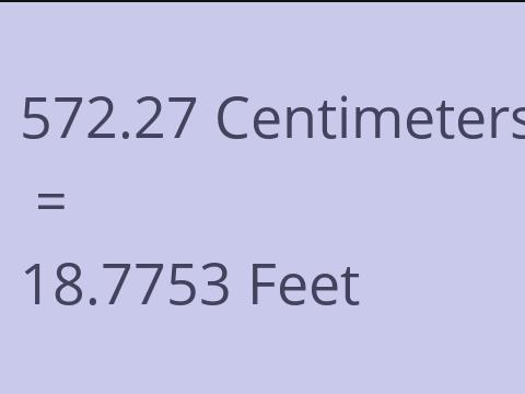 572.27 CM TO FEET