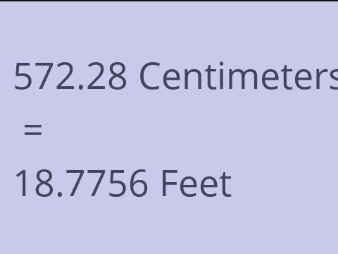 572.28 CM TO FEET