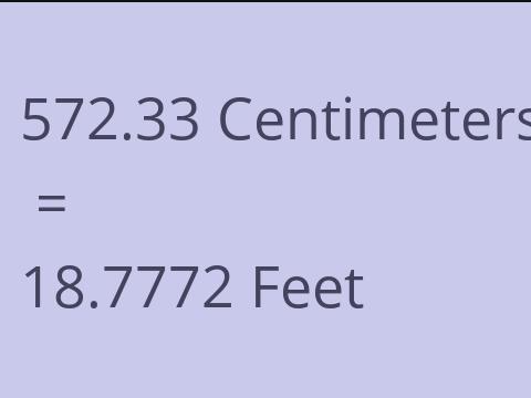 572.33 CM TO FEET