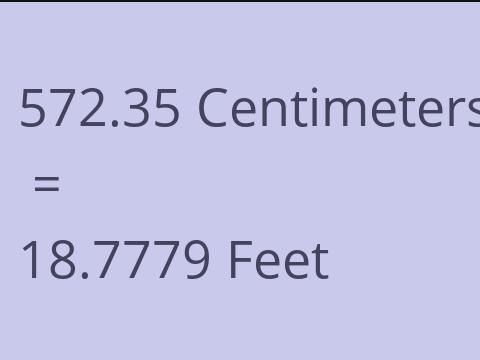 572.35 CM TO FEET