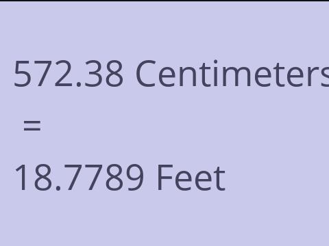 572.38 CM TO FEET