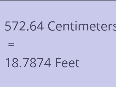 572.64 CM TO FEET