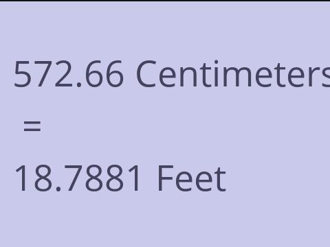 572.66 CM TO FEET