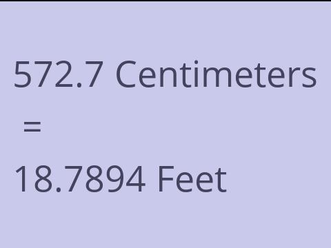 572.7 CM TO FEET