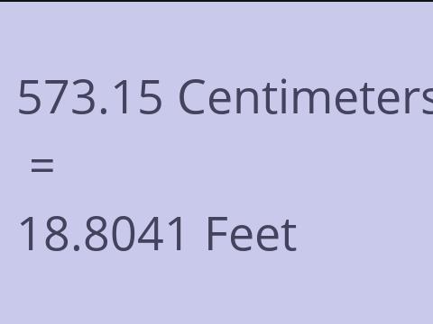 573.15 CM TO FEET