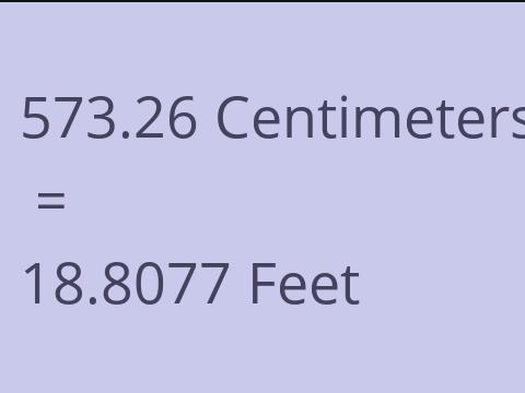 573.26 CM TO FEET