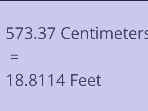 573.37 CM TO FEET