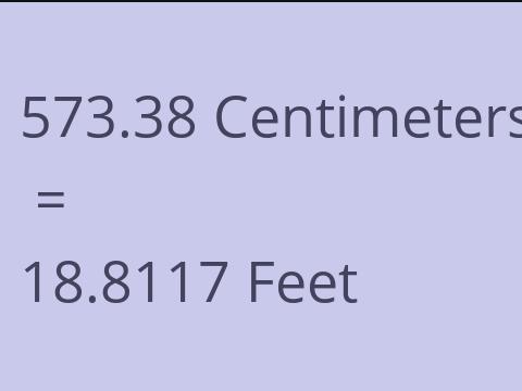 573.38 CM TO FEET