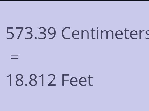 573.39 CM TO FEET