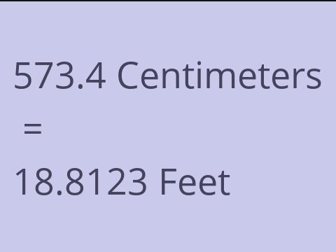 573.4 CM TO FEET