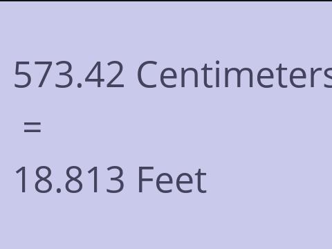 573.42 CM TO FEET